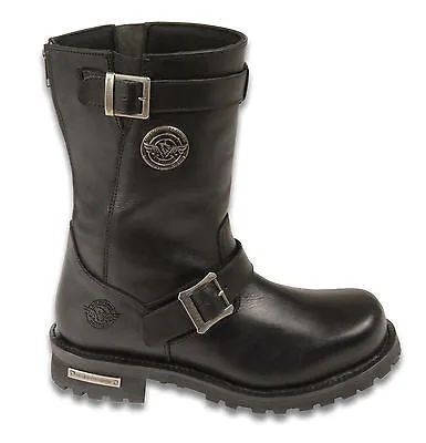 MEN'S MOTORCYCLE GENUINE LEATHER 11 INCH WATERPROOF SQUARE TOE BOOT