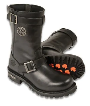 MEN'S MOTORCYCLE GENUINE LEATHER 11 INCH WATERPROOF SQUARE TOE BOOT