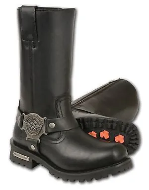 MEN'S MOTORCYCLE GENUINE LEATHER 11 INCH WATERPROOF SQUARE TOE BOOT