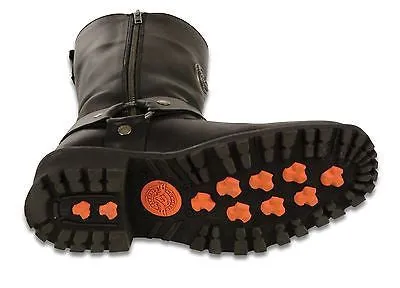 MEN'S MOTORCYCLE GENUINE LEATHER 11 INCH WATERPROOF SQUARE TOE WIDE BOOT