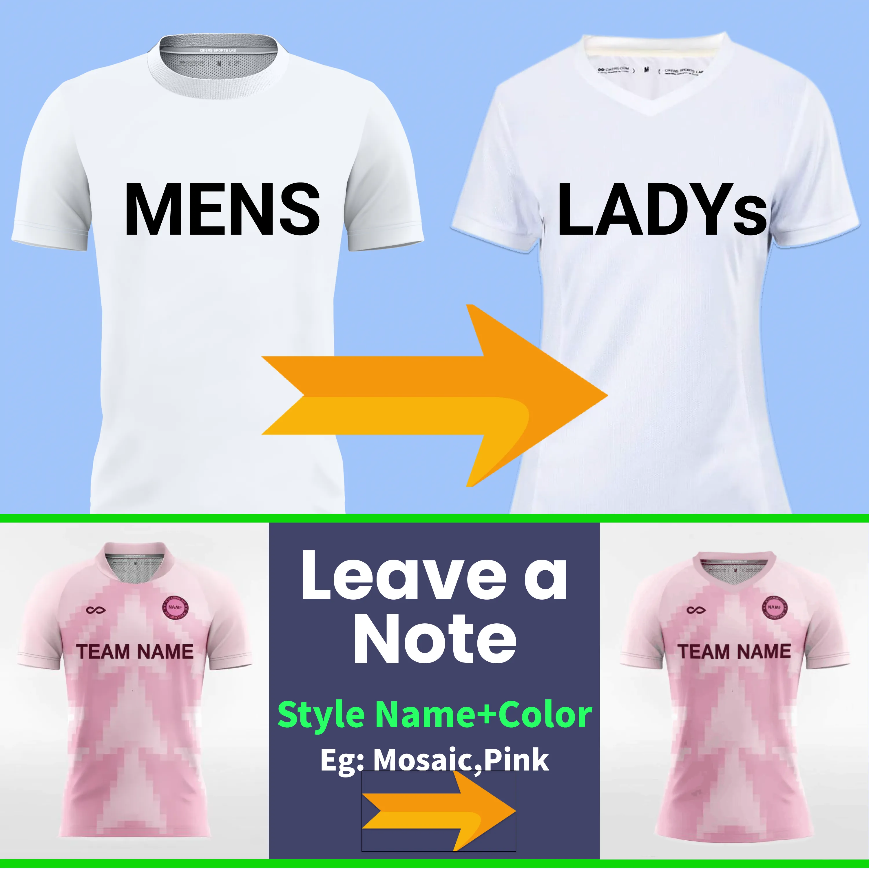 Men's Style for Women - Customized Women's Sublimated Soccer Jersey