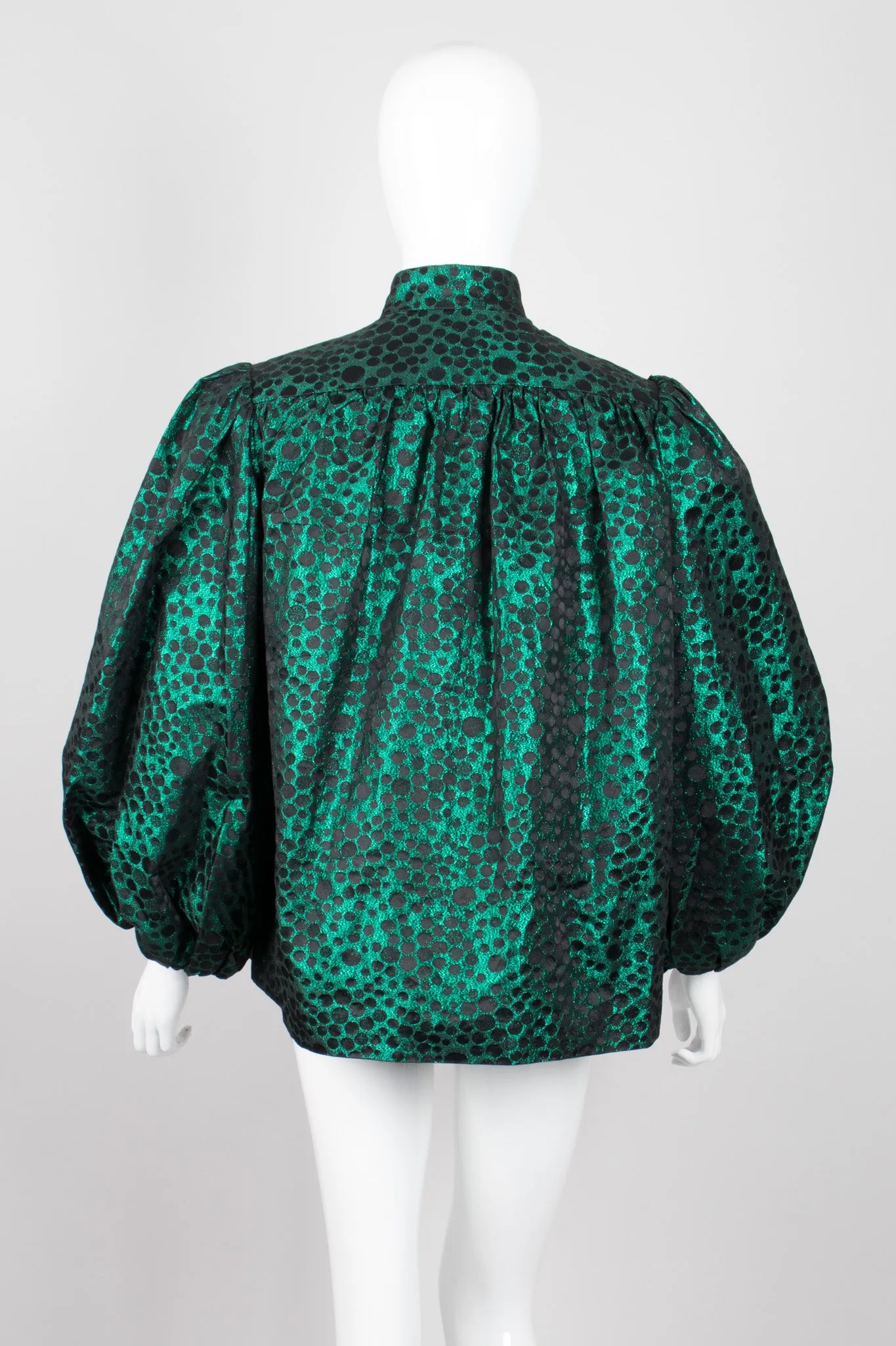 Metallic Balloon Sleeve Jacket