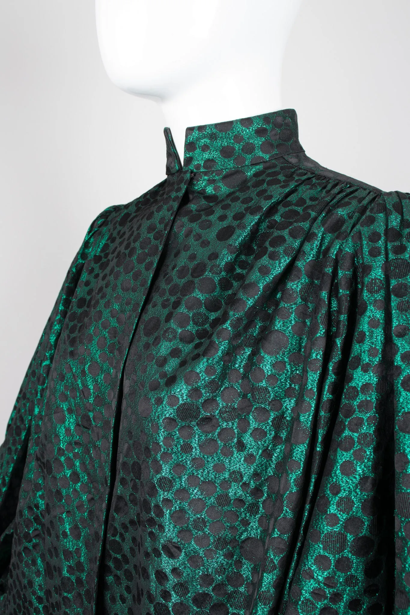 Metallic Balloon Sleeve Jacket