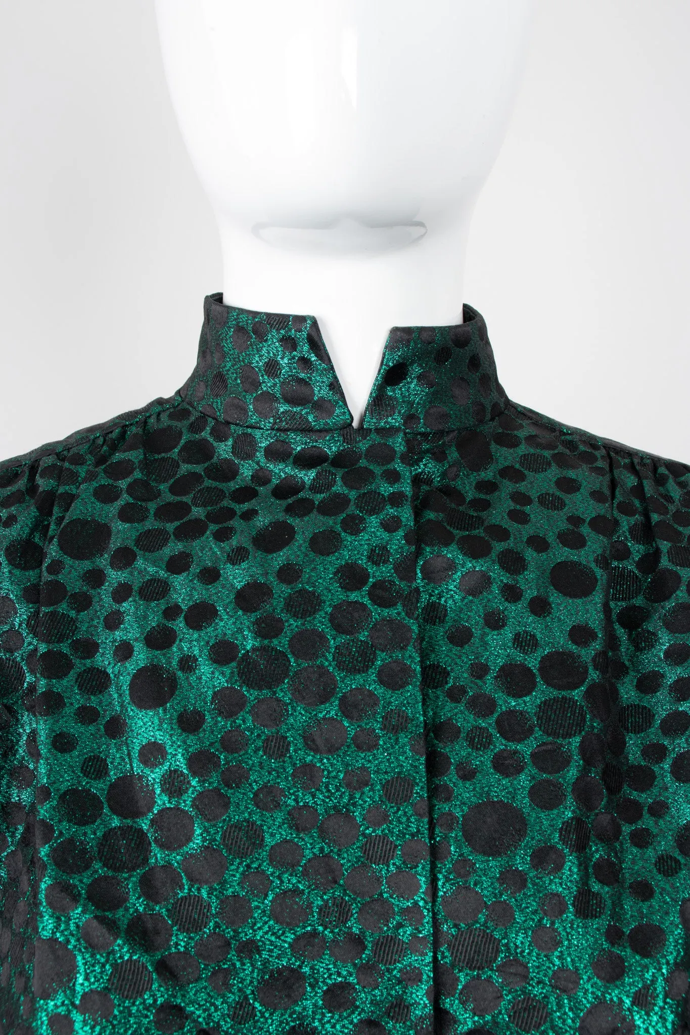 Metallic Balloon Sleeve Jacket