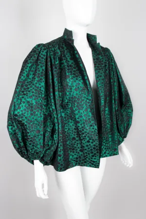 Metallic Balloon Sleeve Jacket