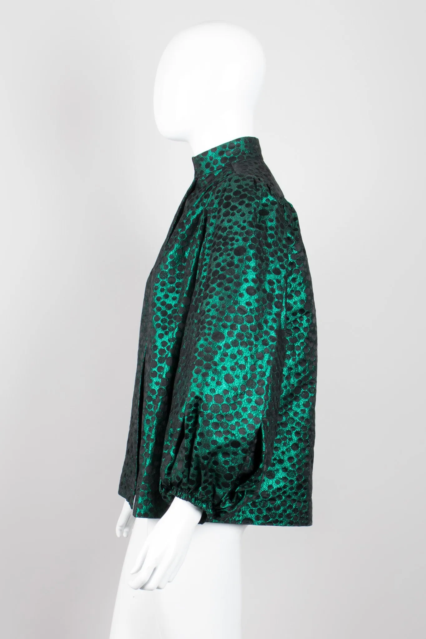 Metallic Balloon Sleeve Jacket