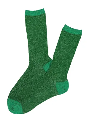 Metallic Socks Green