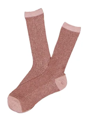 Metallic Socks Rose Gold