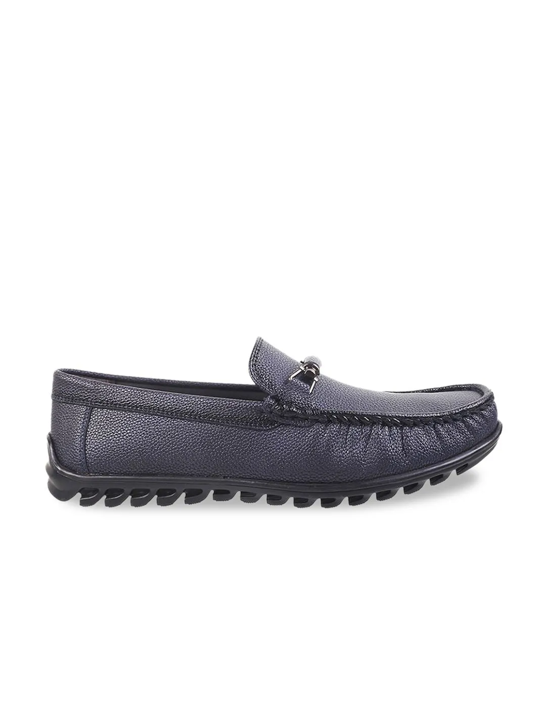 Metro Men Textured Horsebit Loafers