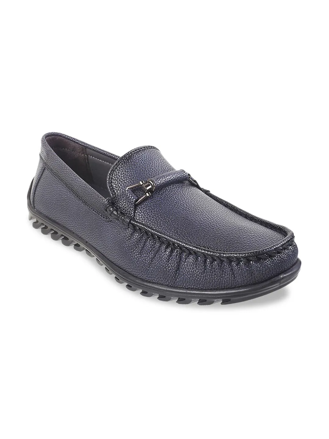 Metro Men Textured Horsebit Loafers