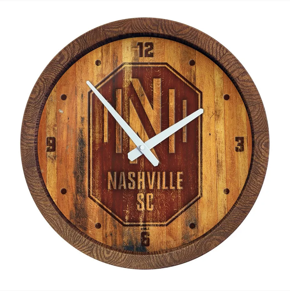 Nashville SC: Branded "Faux" Barrel Top Clock