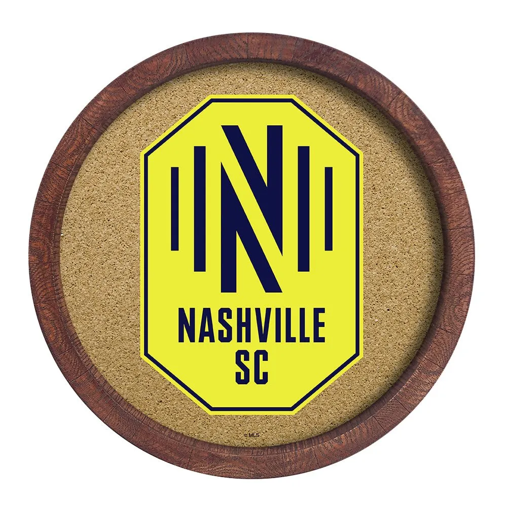 Nashville SC: "Faux" Barrel Framed Cork Board