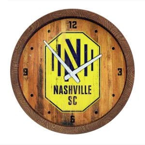 Nashville SC: Weathered "Faux" Barrel Top Clock