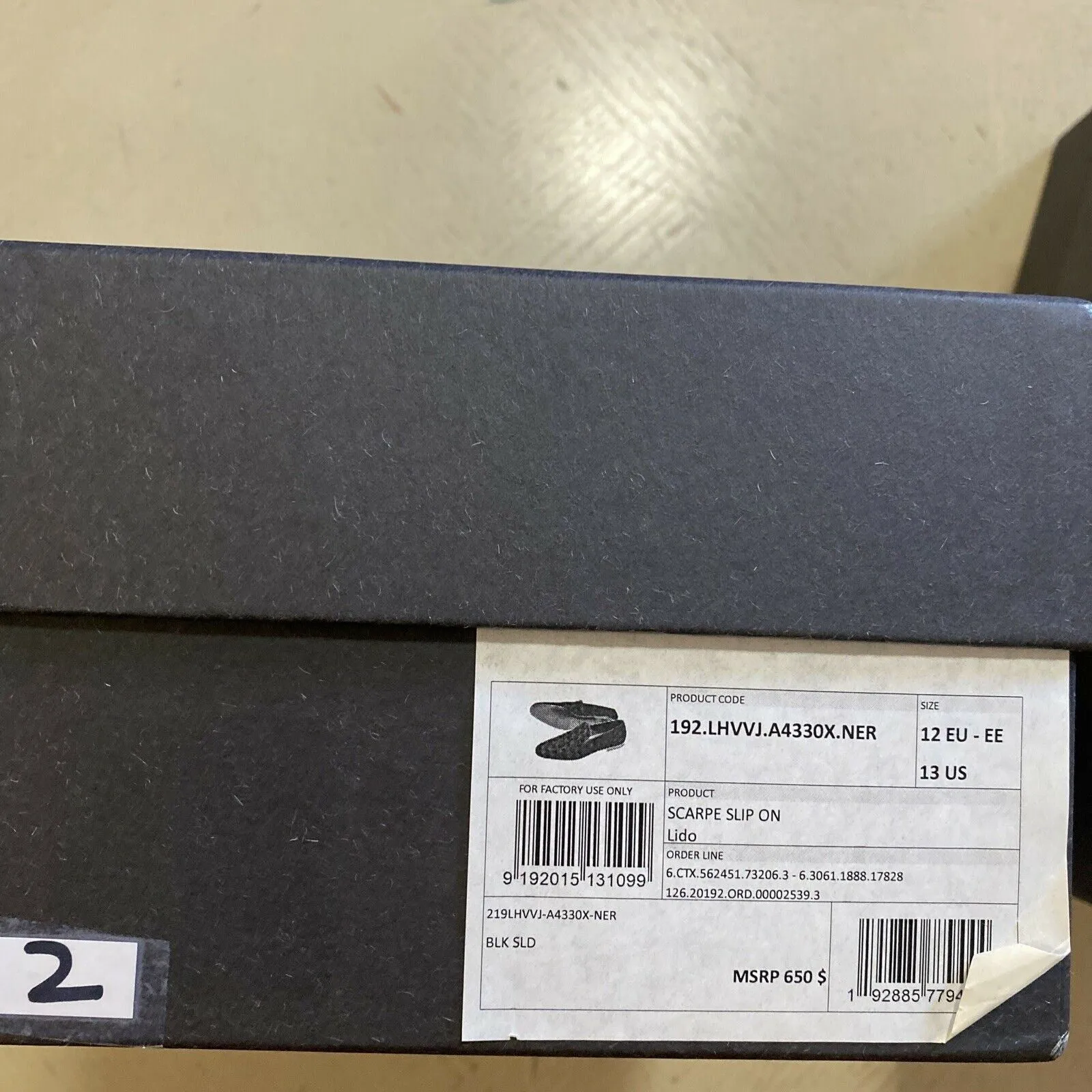 New $650 Ermenegildo Zegna Loafers Shoes Black 13 US Italy
