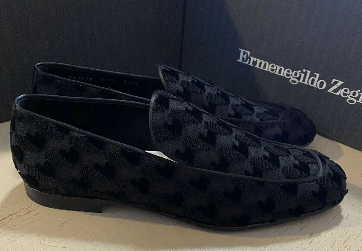 New $650 Ermenegildo Zegna Loafers Shoes Black 13 US Italy