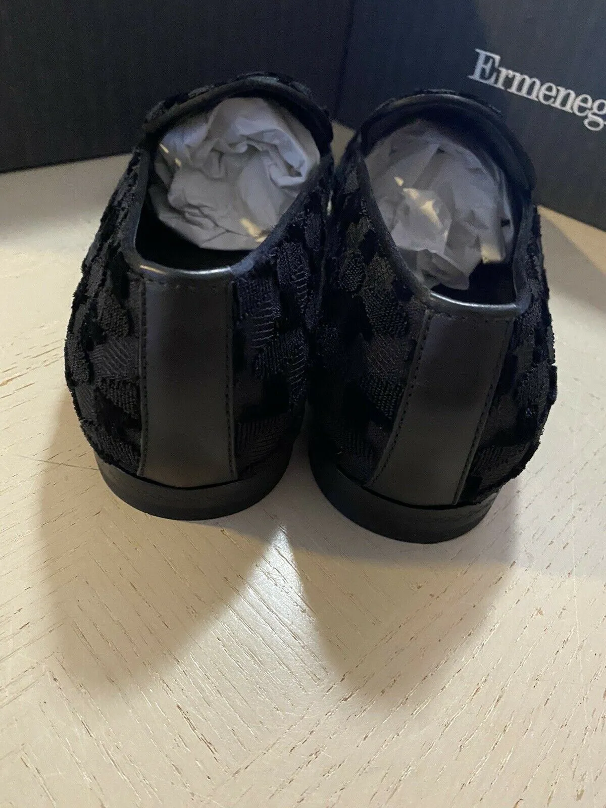 New $650 Ermenegildo Zegna Loafers Shoes Black 13 US Italy