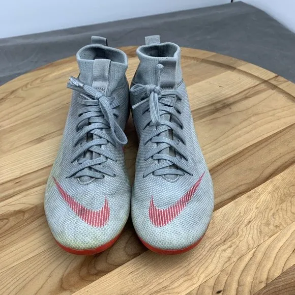 Nike Kid Mercurial Superfly 6 Academy FG Soccer Cleats AH7337-060 Wolf Grey Y1.5