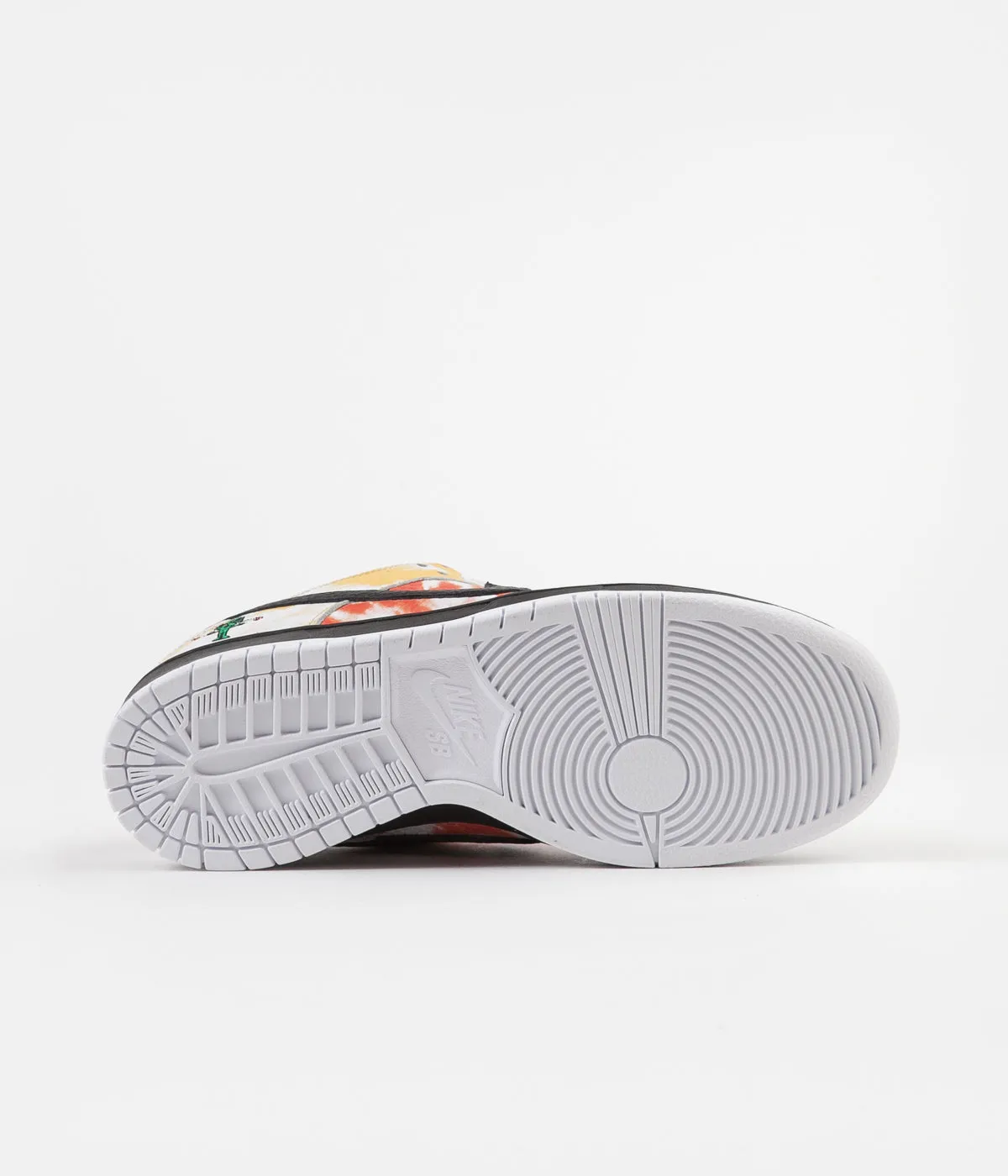 Nike SB 'Raygun Tie-Dye' Dunk Low Pro Shoes - Black / Black - Orange Flash
