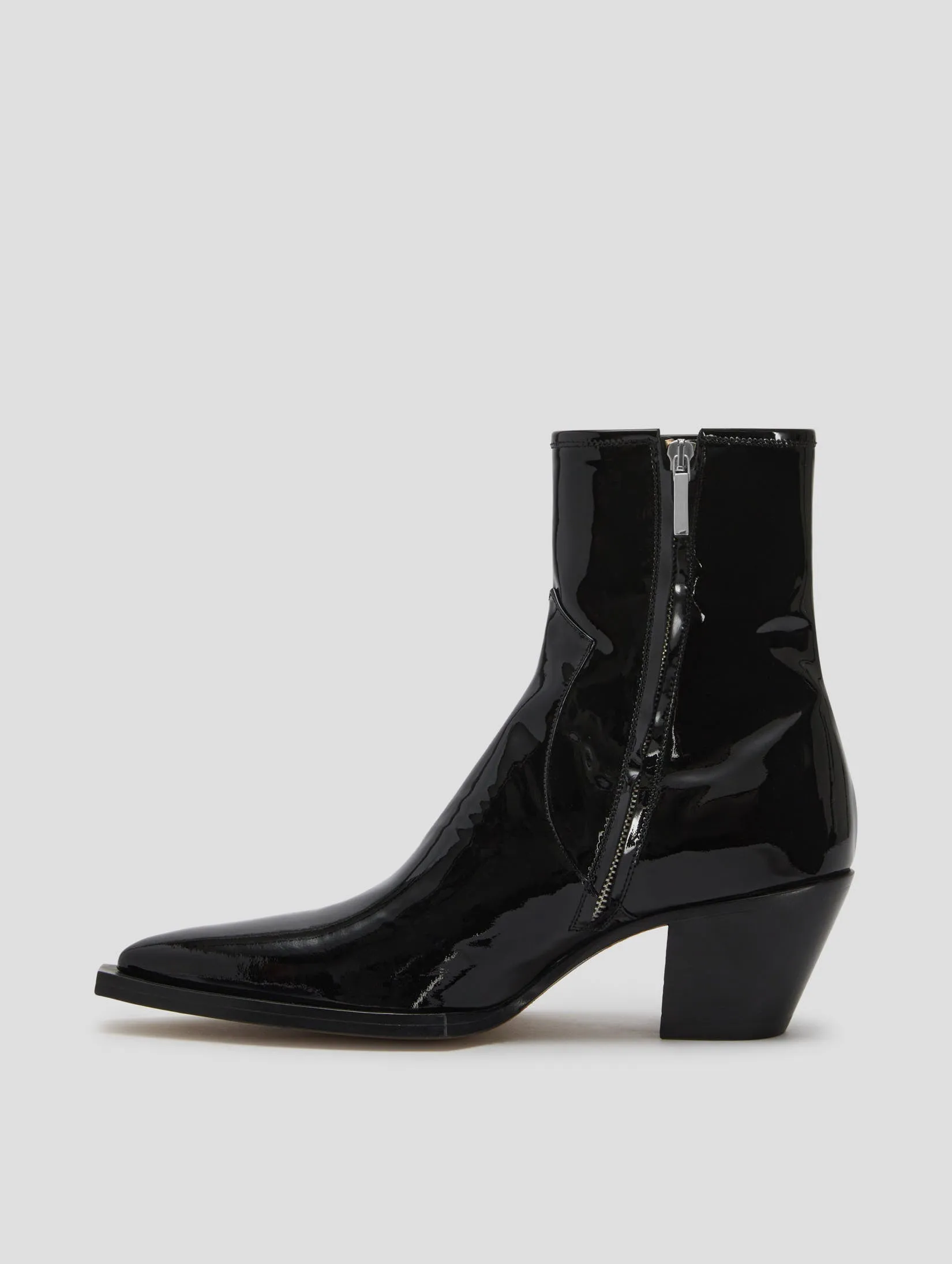 NOVA 60MM ANKLE BOOT IN BLACK PATENT