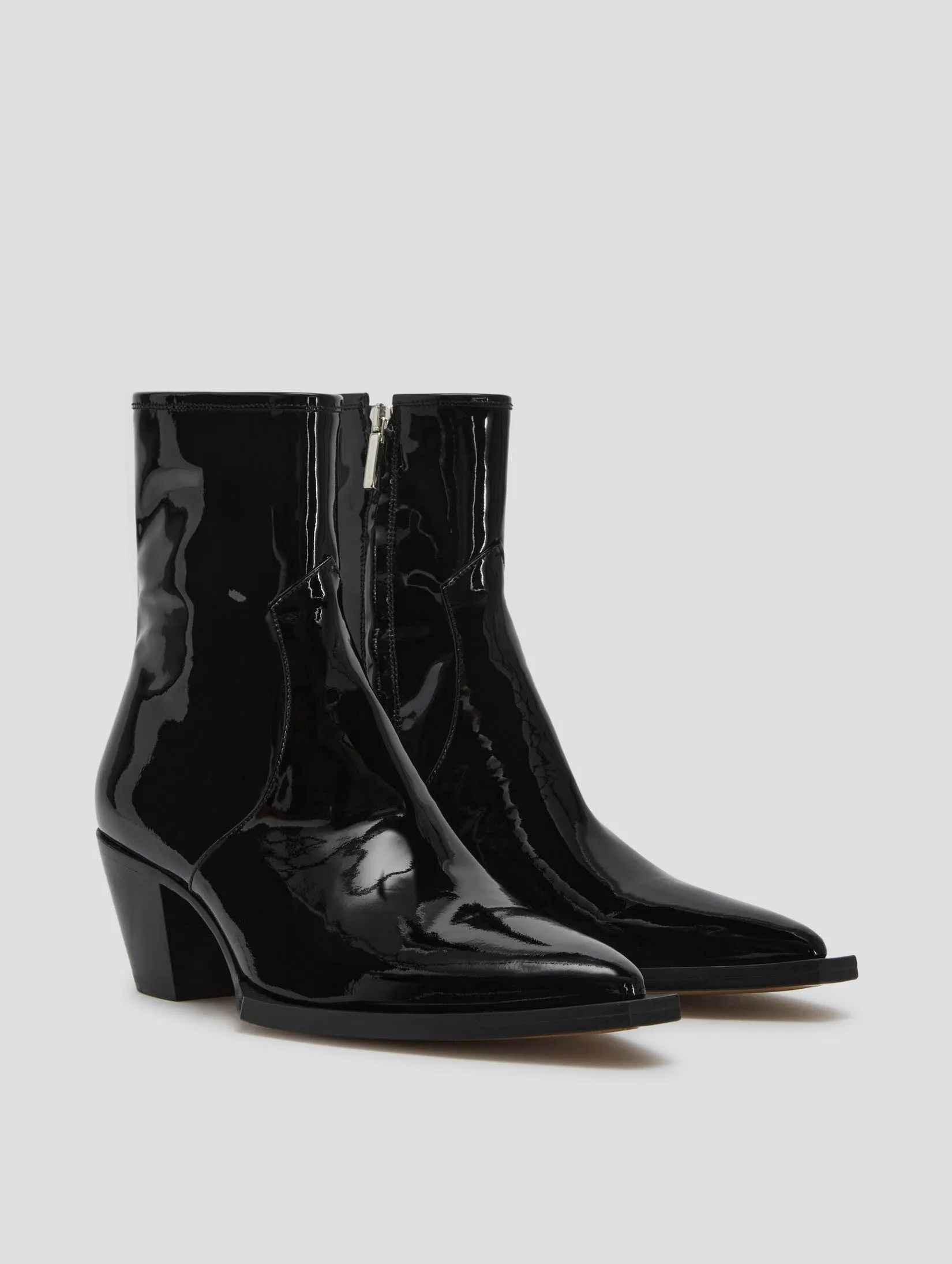 NOVA 60MM ANKLE BOOT IN BLACK PATENT