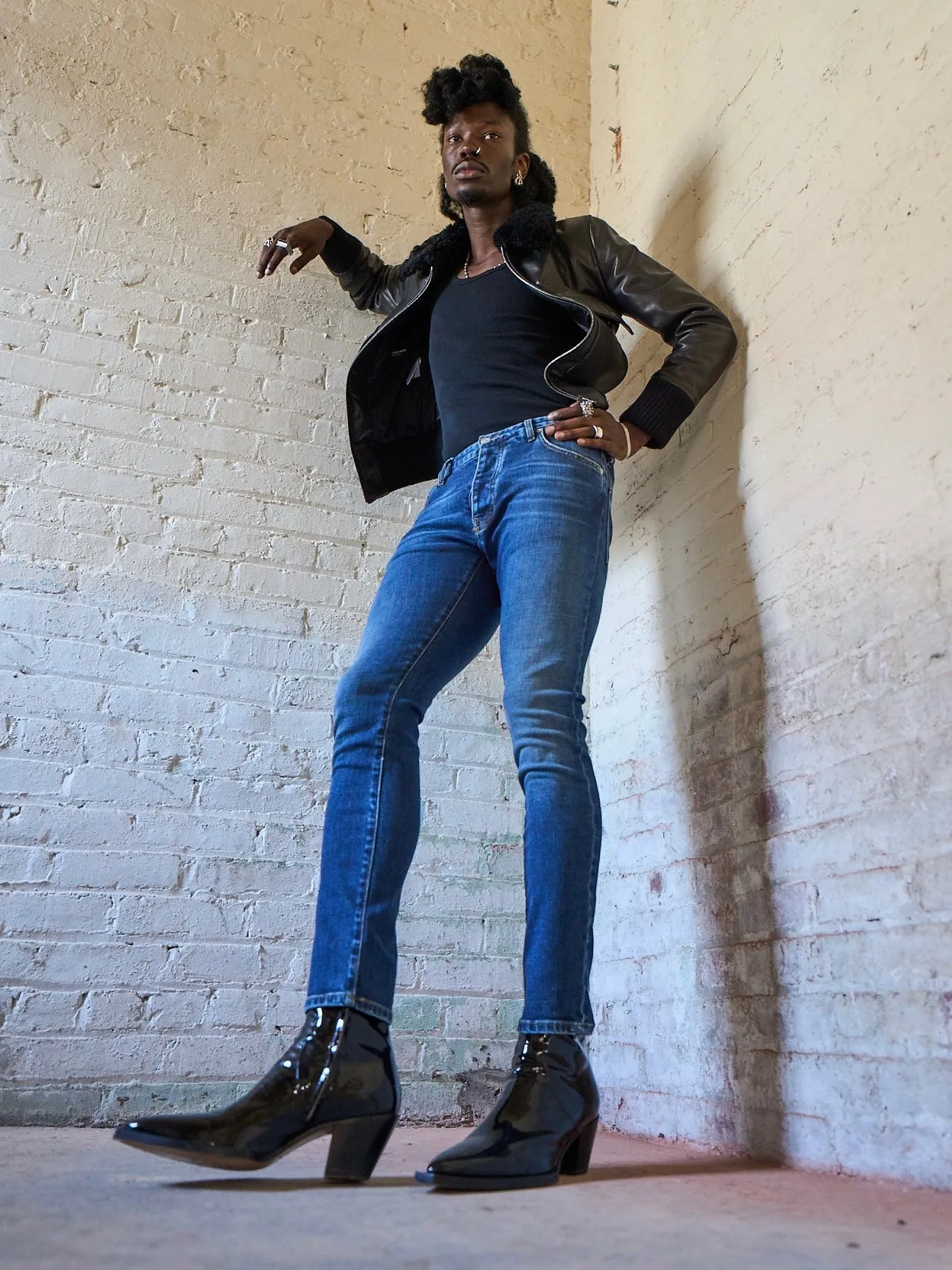 NOVA 60MM ANKLE BOOT IN BLACK PATENT