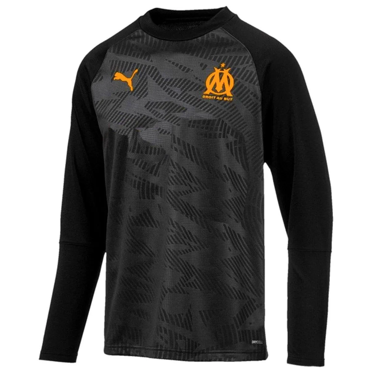 Olympique Marseille soccer black training sweat tracksuit 2019/20 - Puma