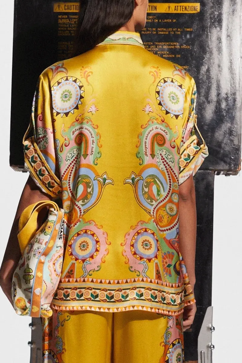 Paisley Silk Blend Two-Piece Set