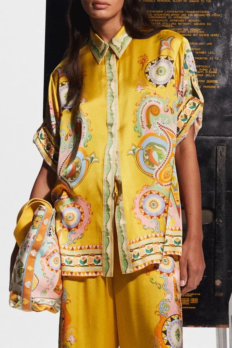 Paisley Silk Blend Two-Piece Set