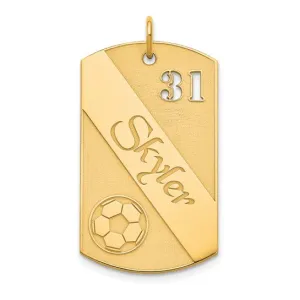 Personalized Soccer Ball Dog Tag Charms