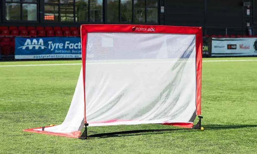 PORTAGOL Square Pop Up Soccer Goals - Set of 2 Goals in a Carry Bag
