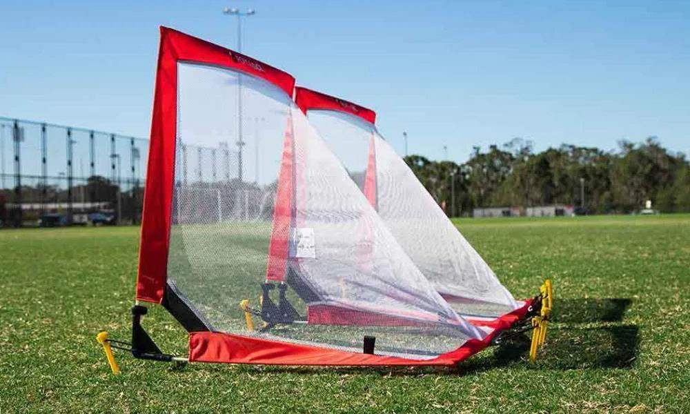 PORTAGOL Square Pop Up Soccer Goals - Set of 2 Goals in a Carry Bag