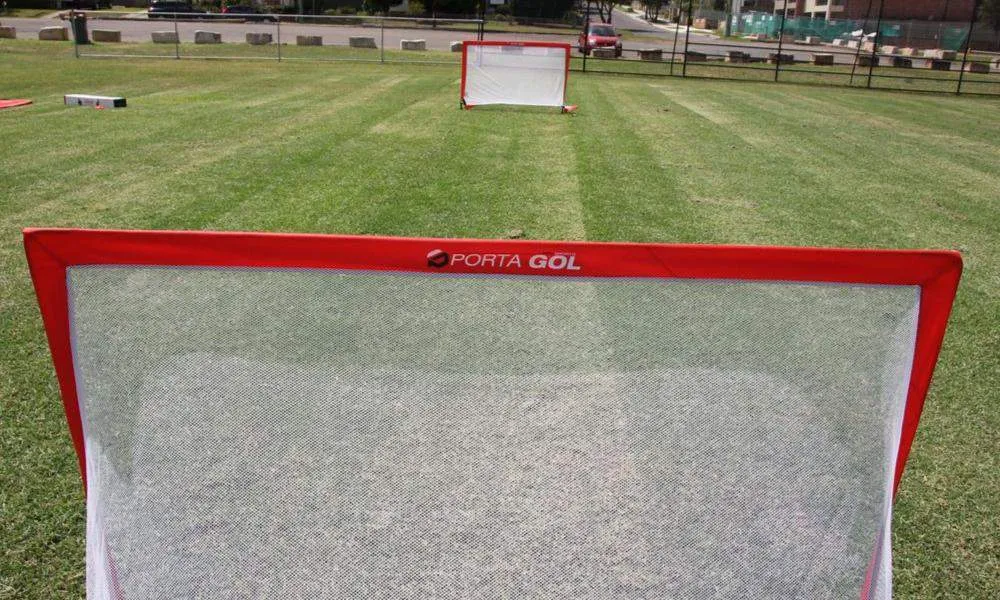 PORTAGOL Square Pop Up Soccer Goals - Set of 2 Goals in a Carry Bag