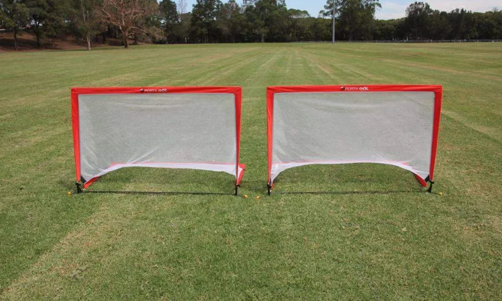 PORTAGOL Square Pop Up Soccer Goals - Set of 2 Goals in a Carry Bag