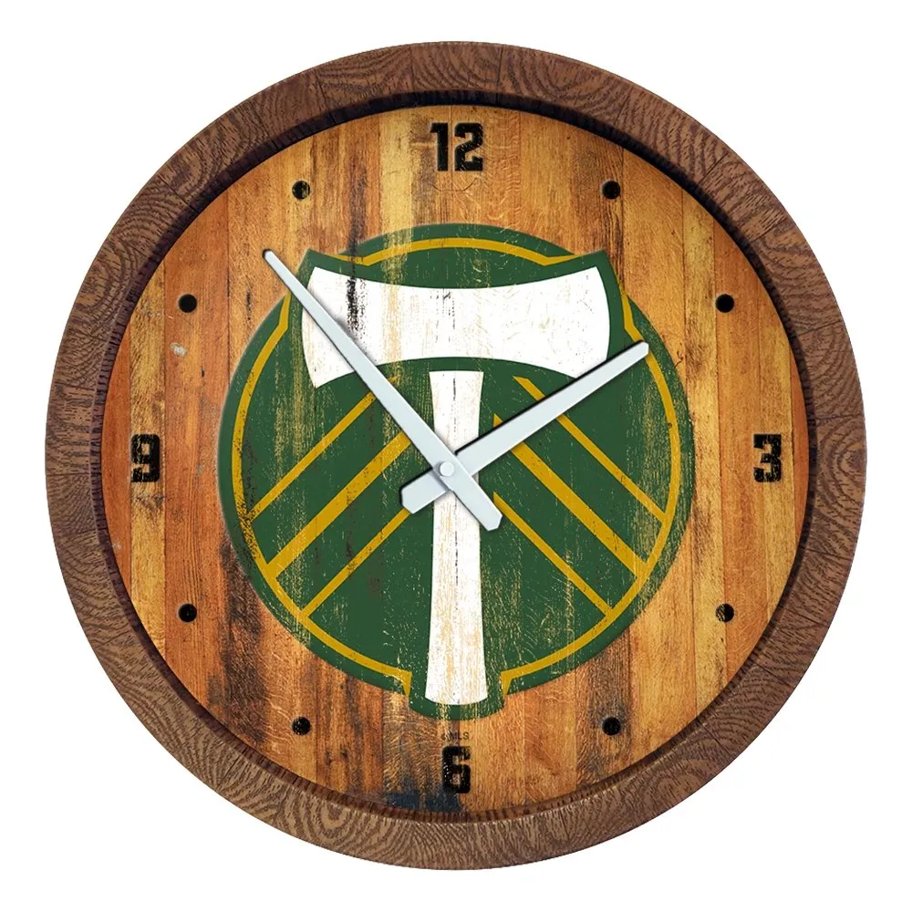Portland Timbers: Weathered "Faux" Barrel Top Clock
