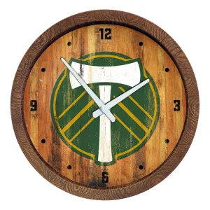 Portland Timbers: Weathered "Faux" Barrel Top Clock