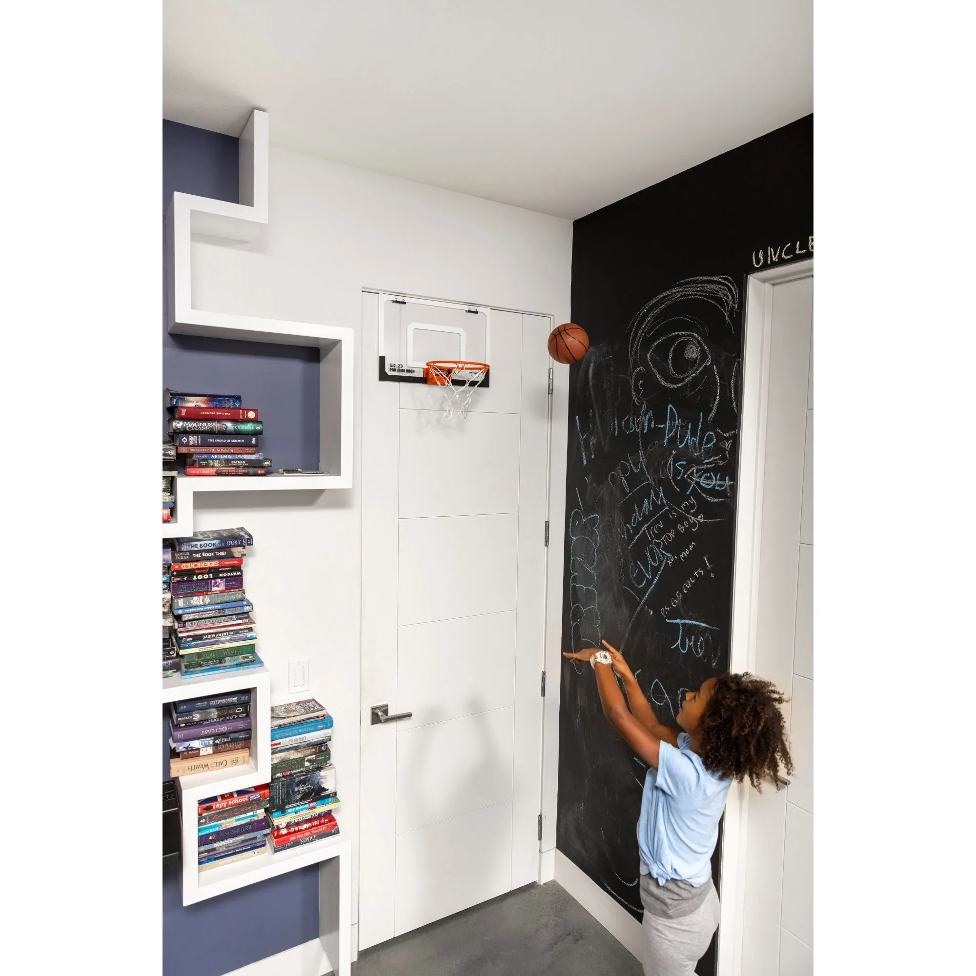 Pro Mini Hoop Flip Over-the-Door Basketball Hoop with Flip-up Rim