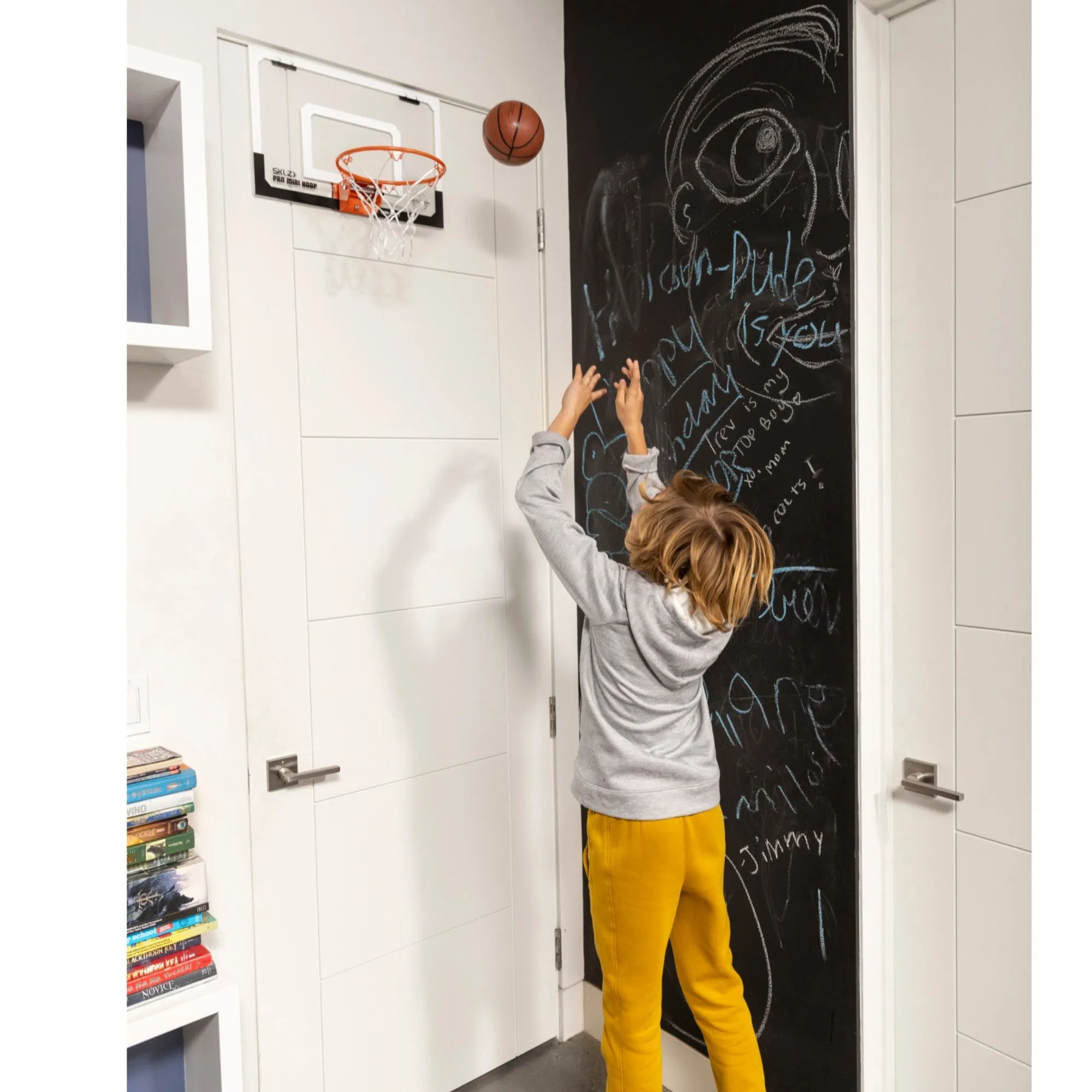 Pro Mini Hoop Flip Over-the-Door Basketball Hoop with Flip-up Rim