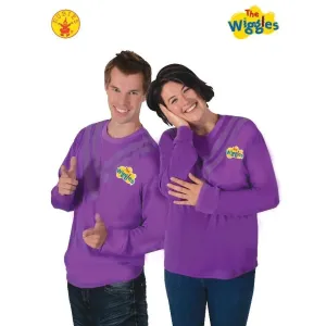 Purple Wiggle Costume Top, Adult