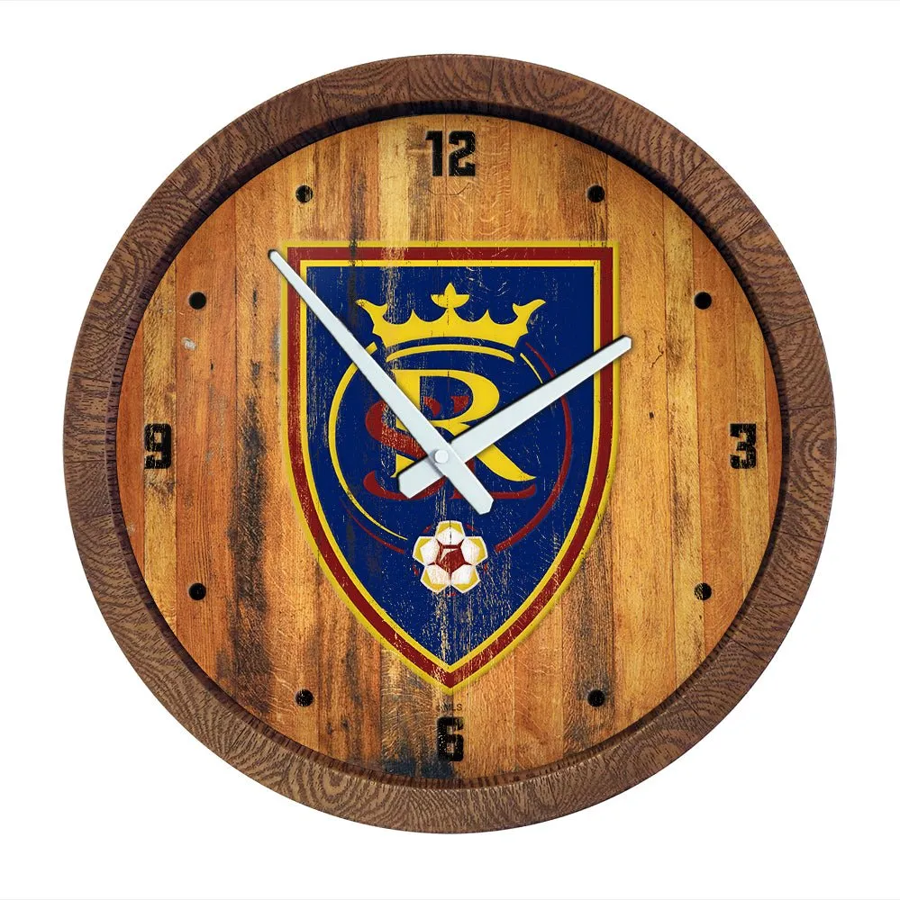 Real Salt Lake: Weathered "Faux" Barrel Top Clock