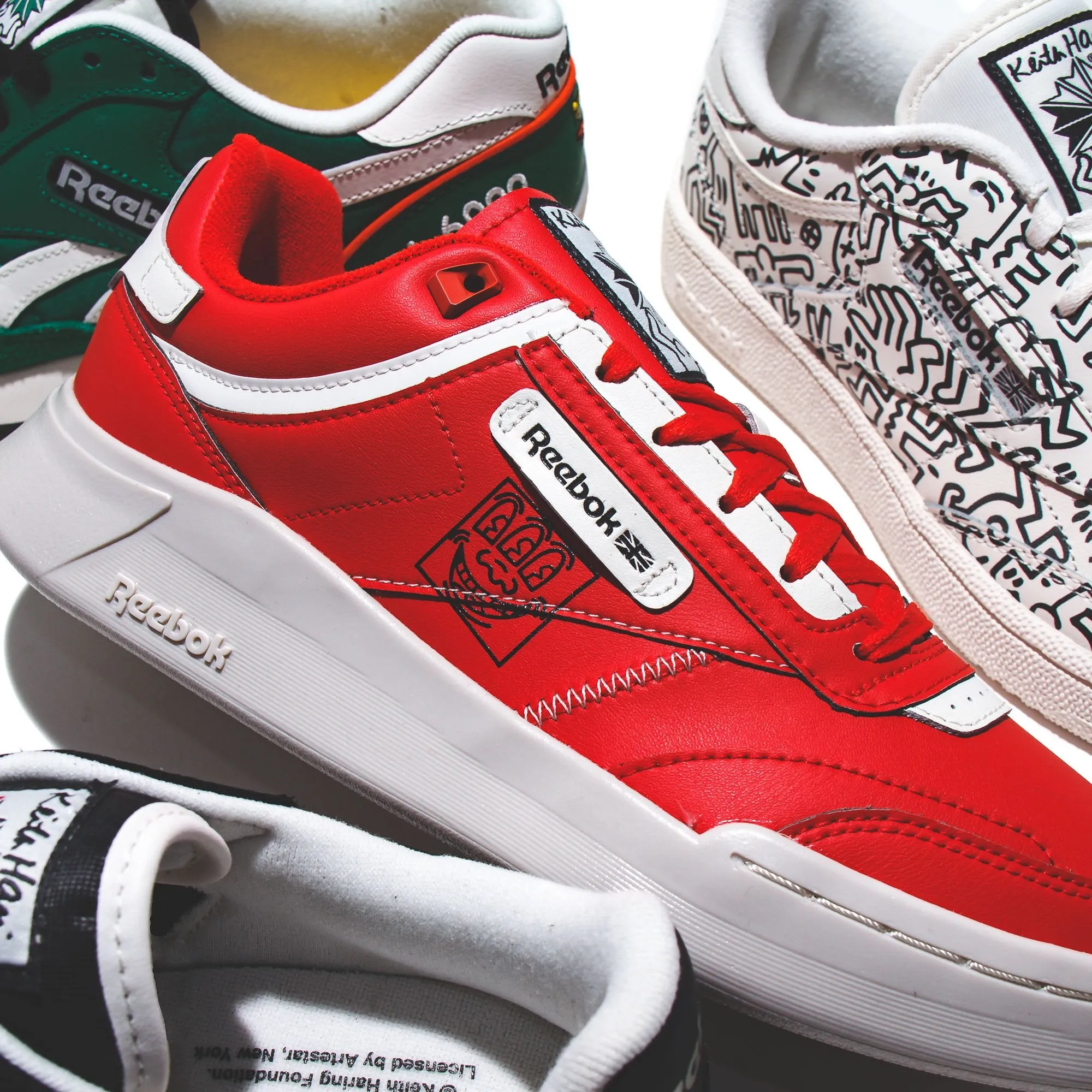 Reebok Classics Men x Keith Haring Club C Legacy Red Chalk GZ1459