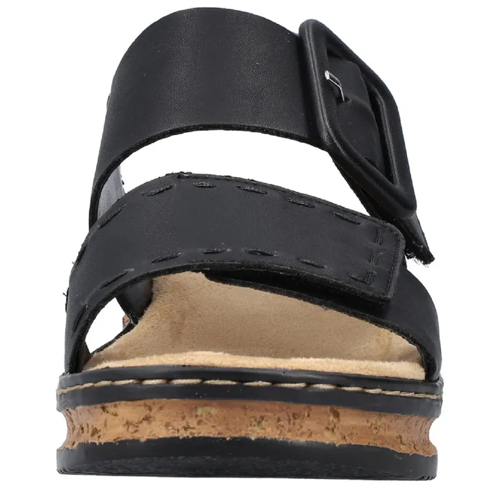 Rieker 62950-00 (Megan) Black Sandals