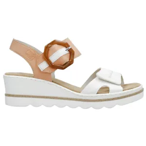 Rieker 67476-38 (Oyster) Weiss Aprikot Sandals