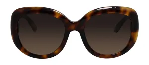 Salvatore Ferragamo SF 727S 214 Round Plastic Tortoise Sunglasses with Brown Lens
