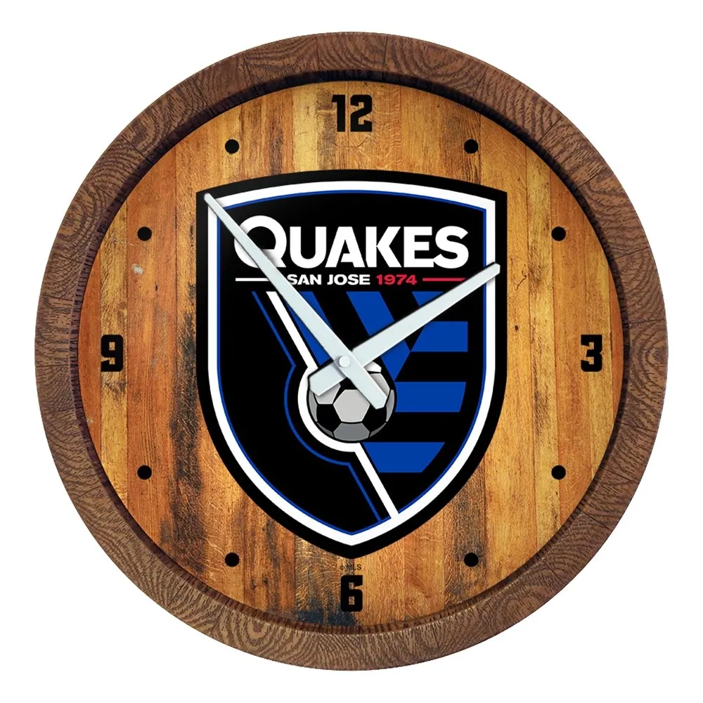 San Jose Earthquakes: "Faux" Barrel Top Clock