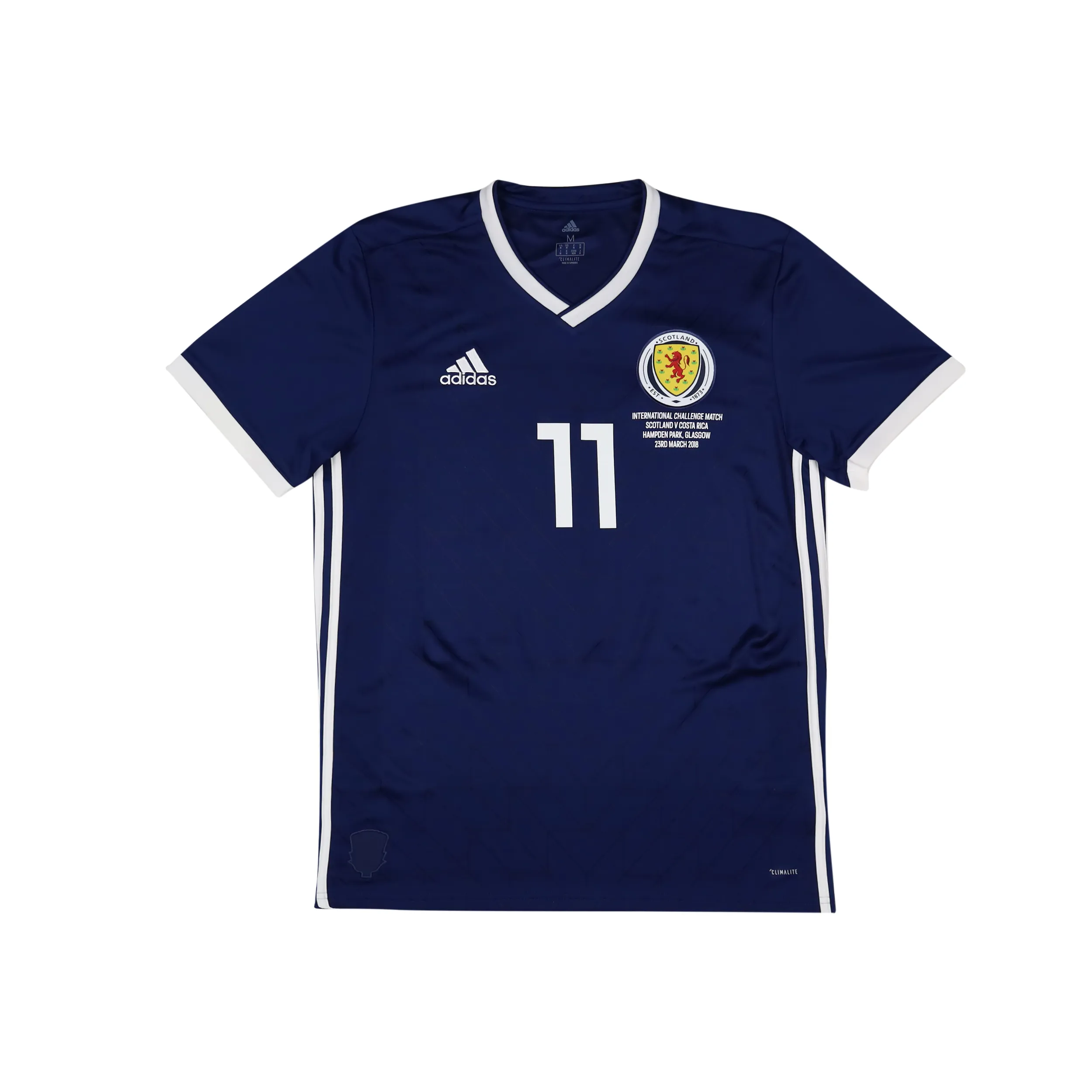 SCOTLAND 2018-20 MATCH ISSUE HOME SHIRT - 11 (RITCHIE) (v COSTA RICA)