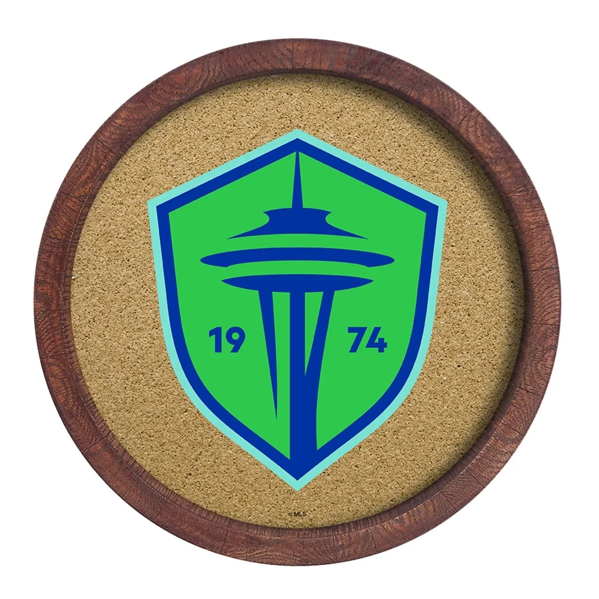 Seattle Sounders: "Faux" Barrel Framed Cork Board