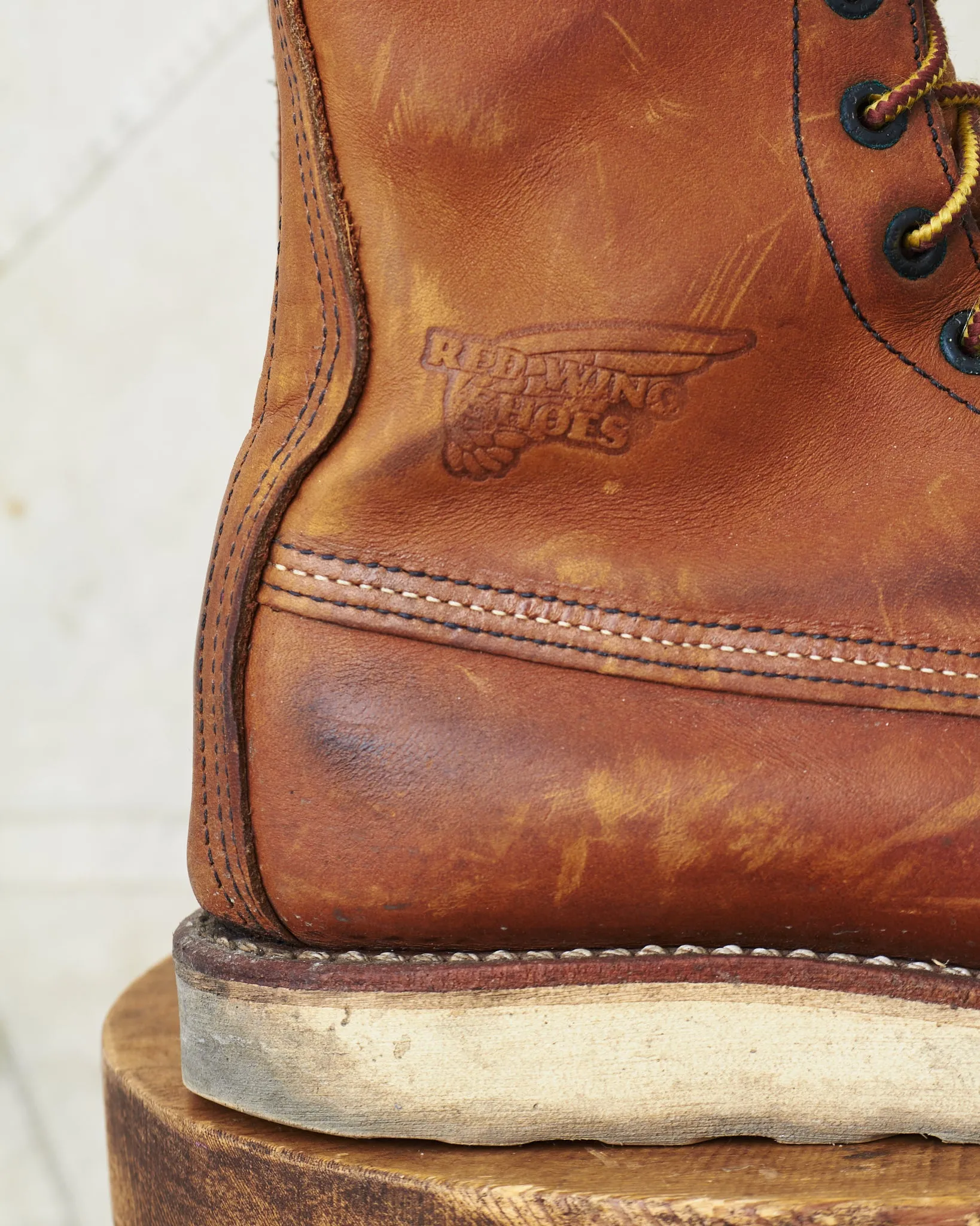 Second Hand Red Wing Classic Moc Toe Style No. 877 Size US 7 1/2 D