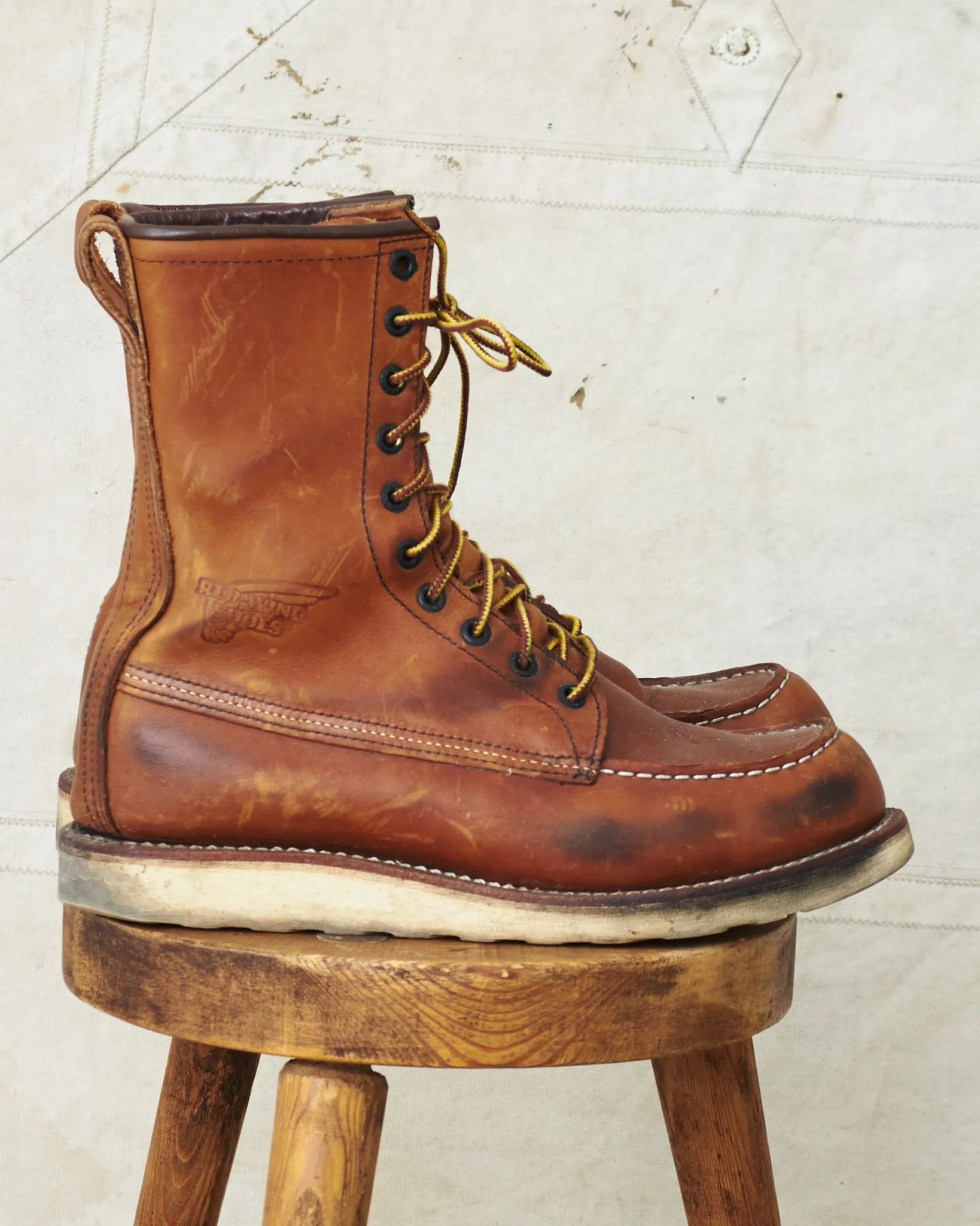 Second Hand Red Wing Classic Moc Toe Style No. 877 Size US 7 1/2 D