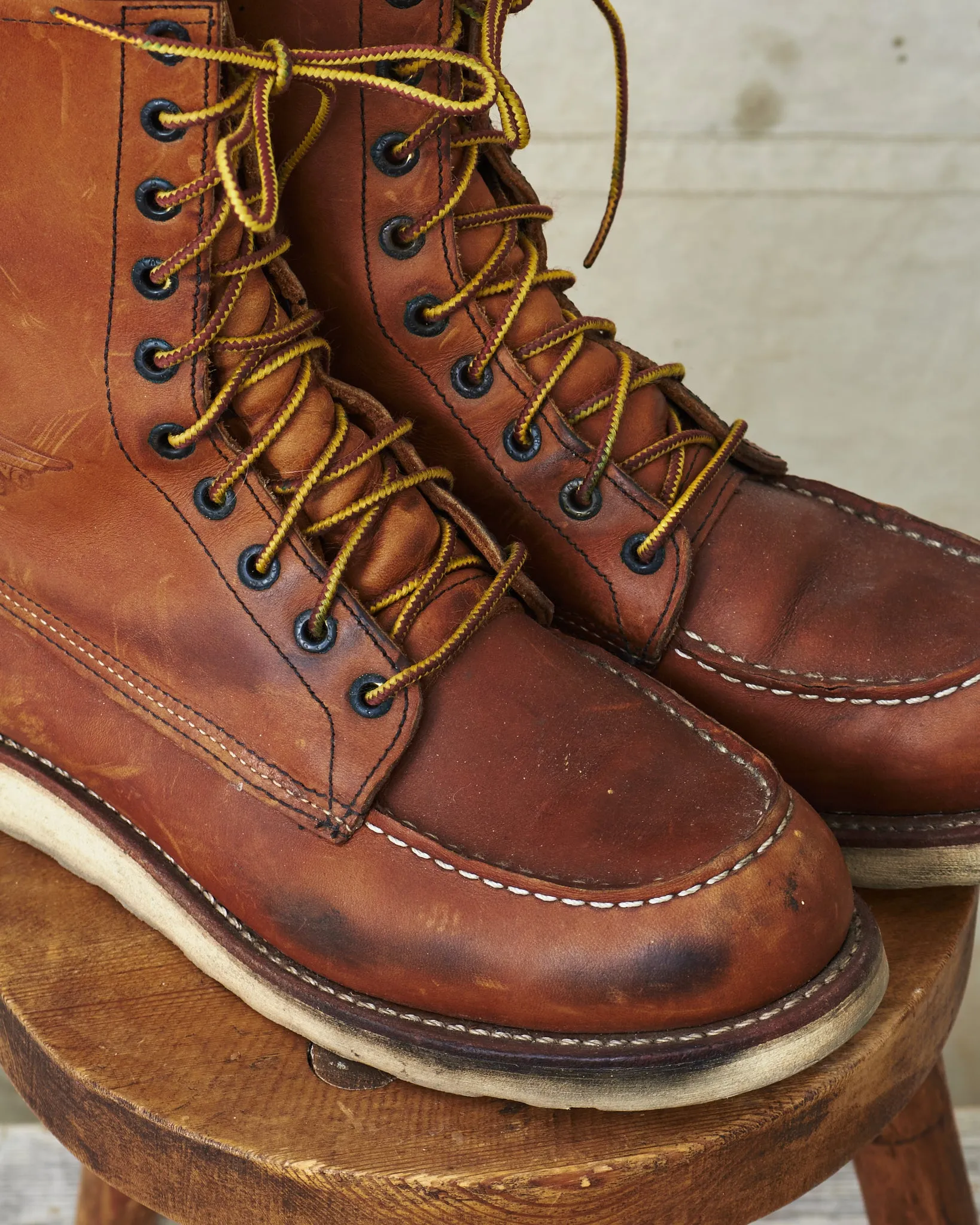 Second Hand Red Wing Classic Moc Toe Style No. 877 Size US 7 1/2 D