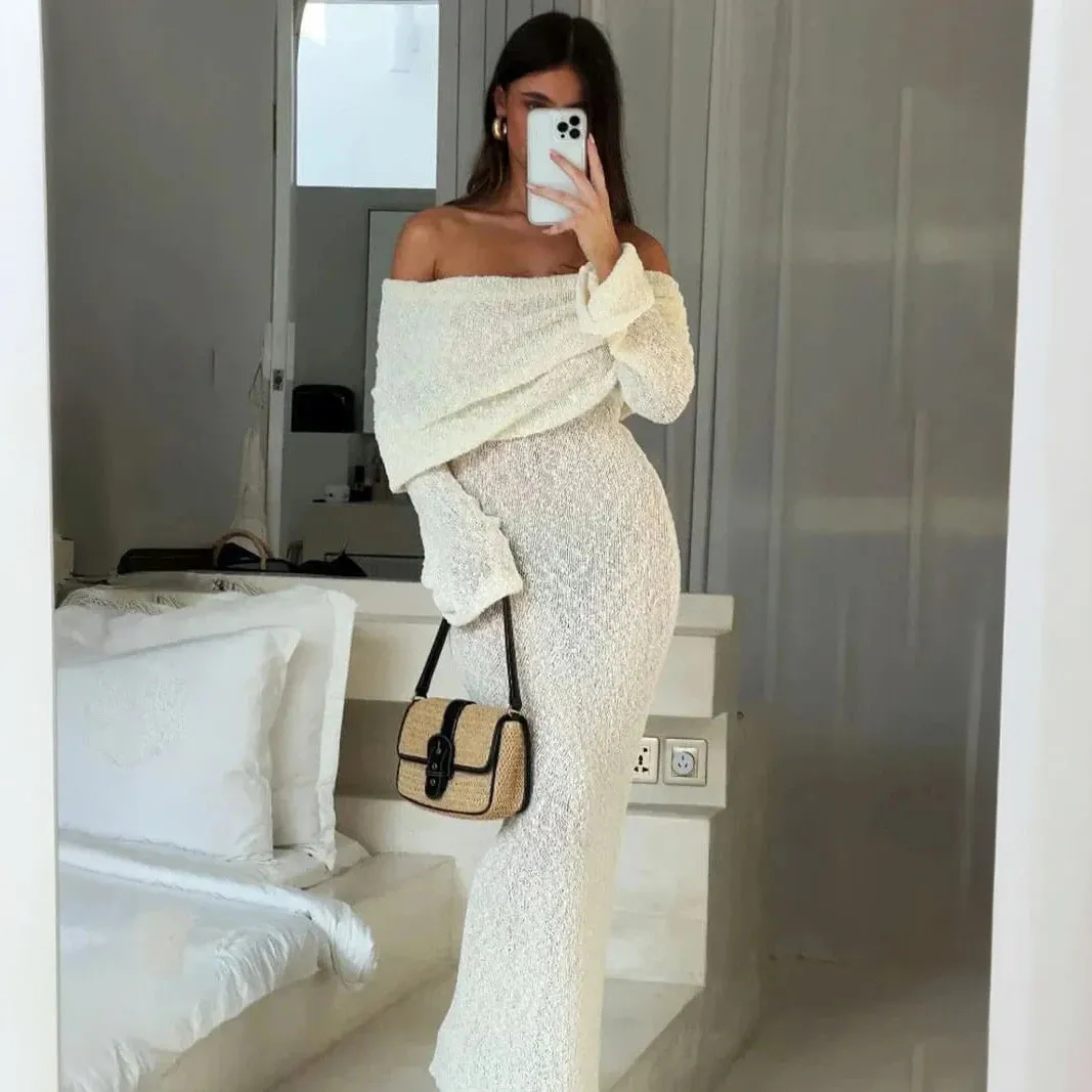 Shimmering Off-Shoulder Occasion Dress